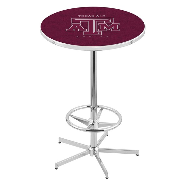 42" Chrome Texas A&M Pub Table